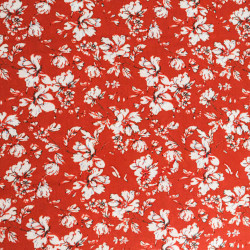 Popeline de Viscose Imprimée Tallia Prune - Maison Klem