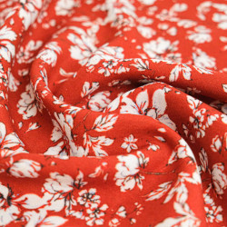 Popeline de Viscose Imprimée Tallia Prune - Maison Klem