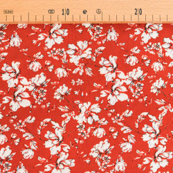 Popeline de Viscose Imprimée Tallia Prune - Maison Klem