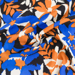 Popeline de Viscose Imprimée Tallia Prune - Maison Klem