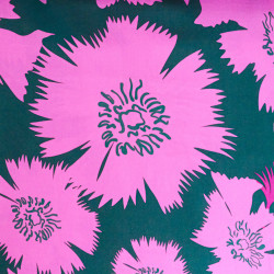 Popeline de Viscose Imprimée Dana Vert Orchidée - Maison Klem