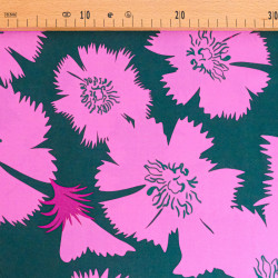 Popeline de Viscose Imprimée Tallia Prune - Maison Klem