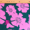Popeline de Viscose Imprimée Dana Vert Orchidée - Maison Klem