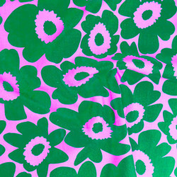 Viscose Lin Imprimé Clara Vert Rose - Maison Klem