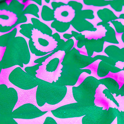 Viscose Lin Imprimé Clara Vert Rose - Maison Klem