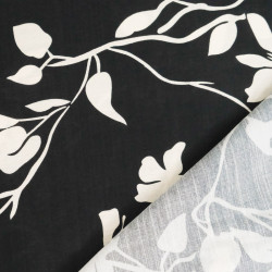 Viscose Mélangée Imprimé Fleur d'Ebene - Maison Klem