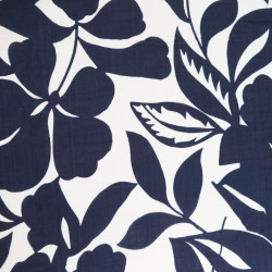 Viscose Mélangée Imprimé Thaia Marine - Maison Klem