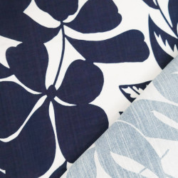 Viscose Mélangée Imprimé Thaia Marine - Maison Klem