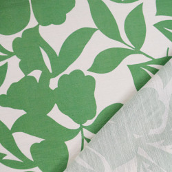 Viscose Mélangée Imprimé Thaia Vert - Maison Klem