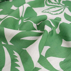 Viscose Mélangée Imprimé Thaia Vert - Maison Klem