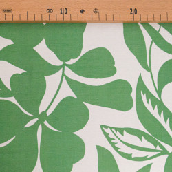 Viscose Mélangée Imprimé Thaia Vert - Maison Klem