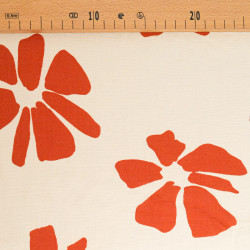 Viscose Mélangée Imprimé Jolia Terracotta  - Maison Klem