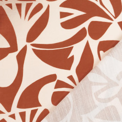 Viscose Mélangée Imprimé Alma Terracotta - Maison Klem