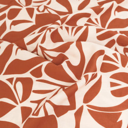 Viscose Mélangée Imprimé Alma Terracotta - Maison Klem