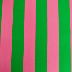 Toile Canvas Rayures Rose et Vert Vif - Maison Klem