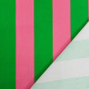 Toile Canvas Rayures Rose et Vert Vif - Maison Klem