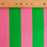 Toile Canvas Rayures Rose et Vert Vif - Maison Klem