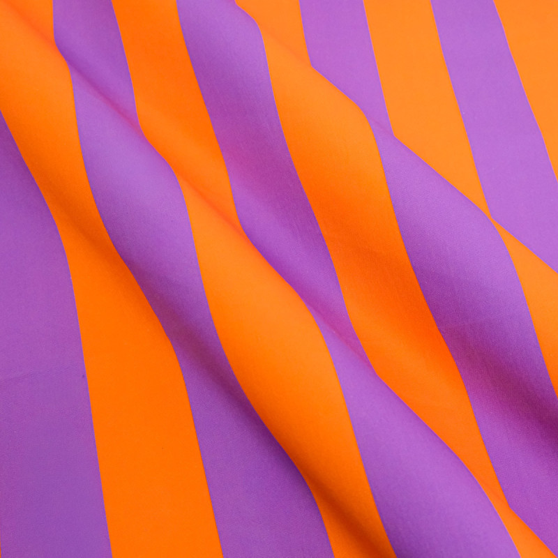 Orange and Purple Striped Canvas - Maison Klem