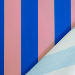 Toile Canvas Rayures Bleu et Rose - Maison Klem