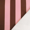 Toile Canvas Rayures Cacao et Rose Tendre  - Maison Klem