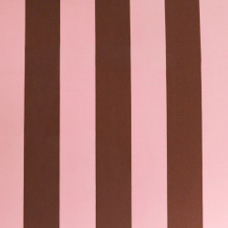 Toile Canvas Rayures Cacao et Rose Tendre  - Maison Klem