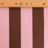 Canvas Print with Cocoa and Soft Pink Stripes  - Maison Klem