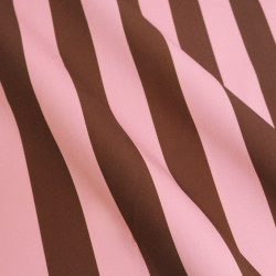Canvas Print with Cocoa and Soft Pink Stripes  - Maison Klem