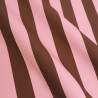 Canvas Print with Cocoa and Soft Pink Stripes  - Maison Klem