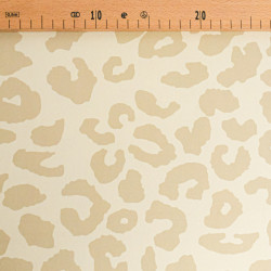 Leopard-Print Canvas with a Natural Beige Background - Maison Klem