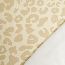 Leopard-Print Canvas with a Natural Beige Background - Maison Klem