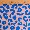 Pink and Blue Leopard-Print Canvas - Maison Klem