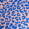 Pink and Blue Leopard-Print Canvas - Maison Klem