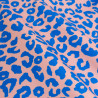 Pink and Blue Leopard-Print Canvas - Maison Klem