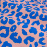 Pink and Blue Leopard-Print Canvas - Maison Klem