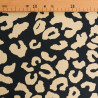 Leopard-Print Canvas with Black and Camel Background - Maison Klem