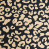 Leopard-Print Canvas with Black and Camel Background - Maison Klem