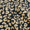 Leopard-Print Canvas with Black and Camel Background - Maison Klem