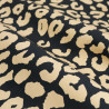Leopard-Print Canvas with Black and Camel Background - Maison Klem