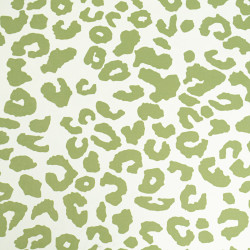 White and Khaki Leopard-Print Canvas - Maison Klem