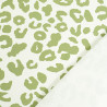 White and Khaki Leopard-Print Canvas - Maison Klem