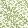 White and Khaki Leopard-Print Canvas - Maison Klem