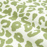 White and Khaki Leopard-Print Canvas - Maison Klem