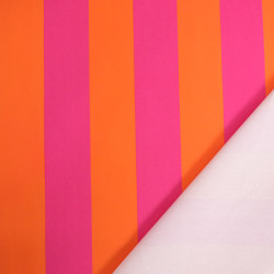 Pink and Orange Striped Canvas - Maison Klem