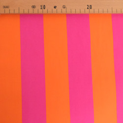 Toile Canvas Rayures Rose et Orange - Maison Klem