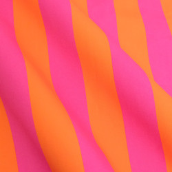 Pink and Orange Striped Canvas - Maison Klem