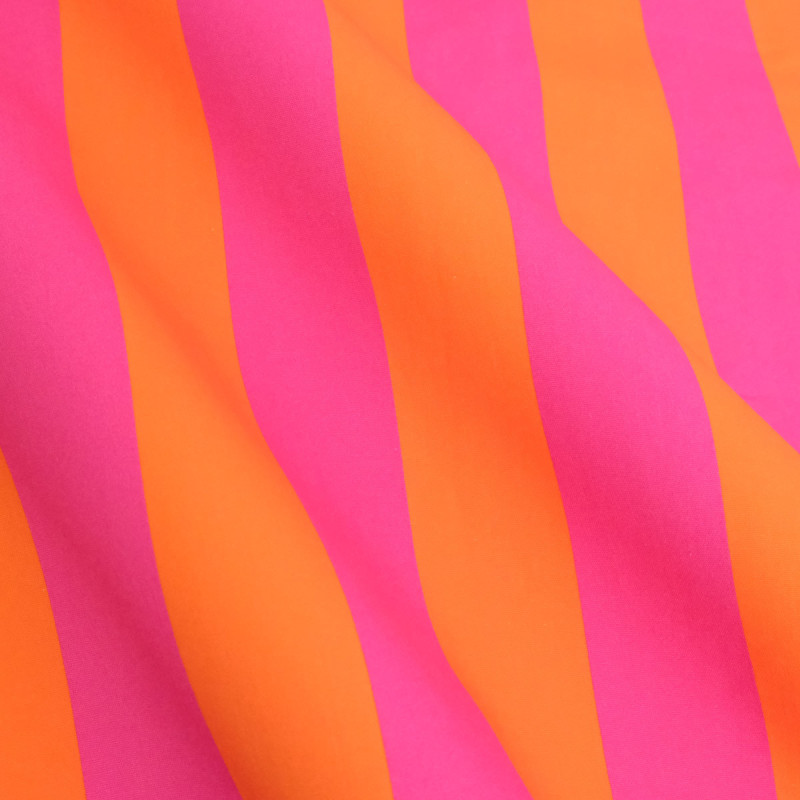 Toile Canvas Rayures Rose et Orange - Maison Klem