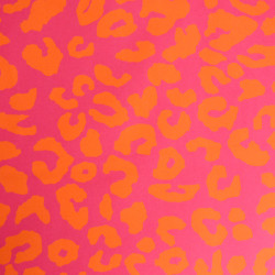 Pink and Orange Leopard-Print Canvas - Maison Klem