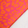 Pink and Orange Leopard-Print Canvas - Maison Klem