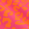 Pink and Orange Leopard-Print Canvas - Maison Klem