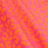 Pink and Orange Leopard-Print Canvas - Maison Klem